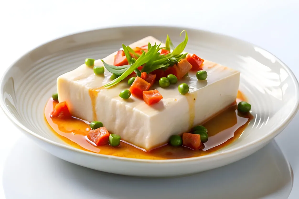 Steamed Bean Curd with Vegetables