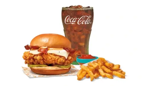 Ghost Pepper Chicken Sandwich with Bacon & Cheese