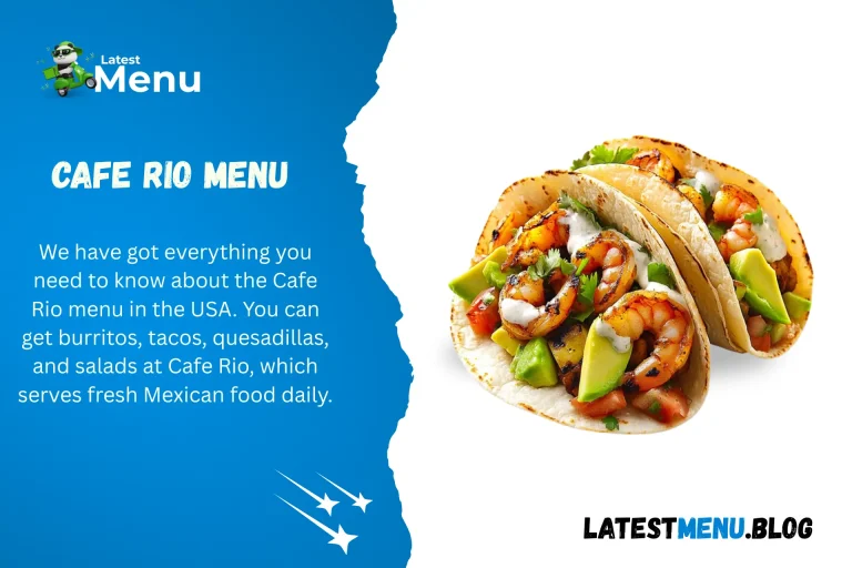 Cafe Rio Menu